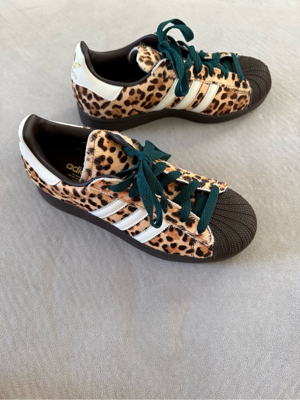 Adidas Women's Leopard Print Low-Top Sneakers in Brown - Picture 4 of 13